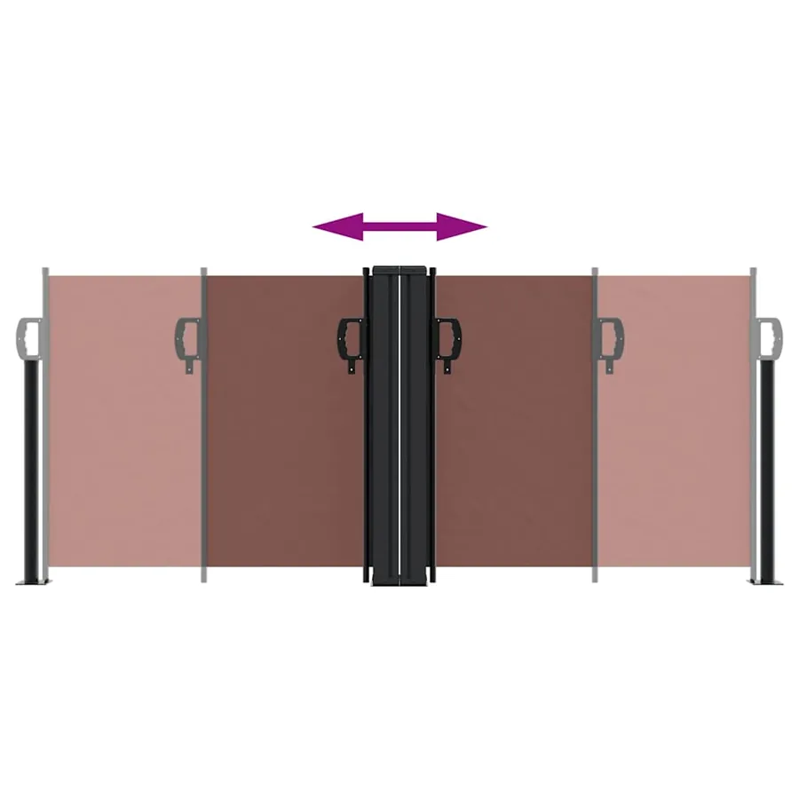 Auvent latéral rétractable marron 100x600 cm - 5