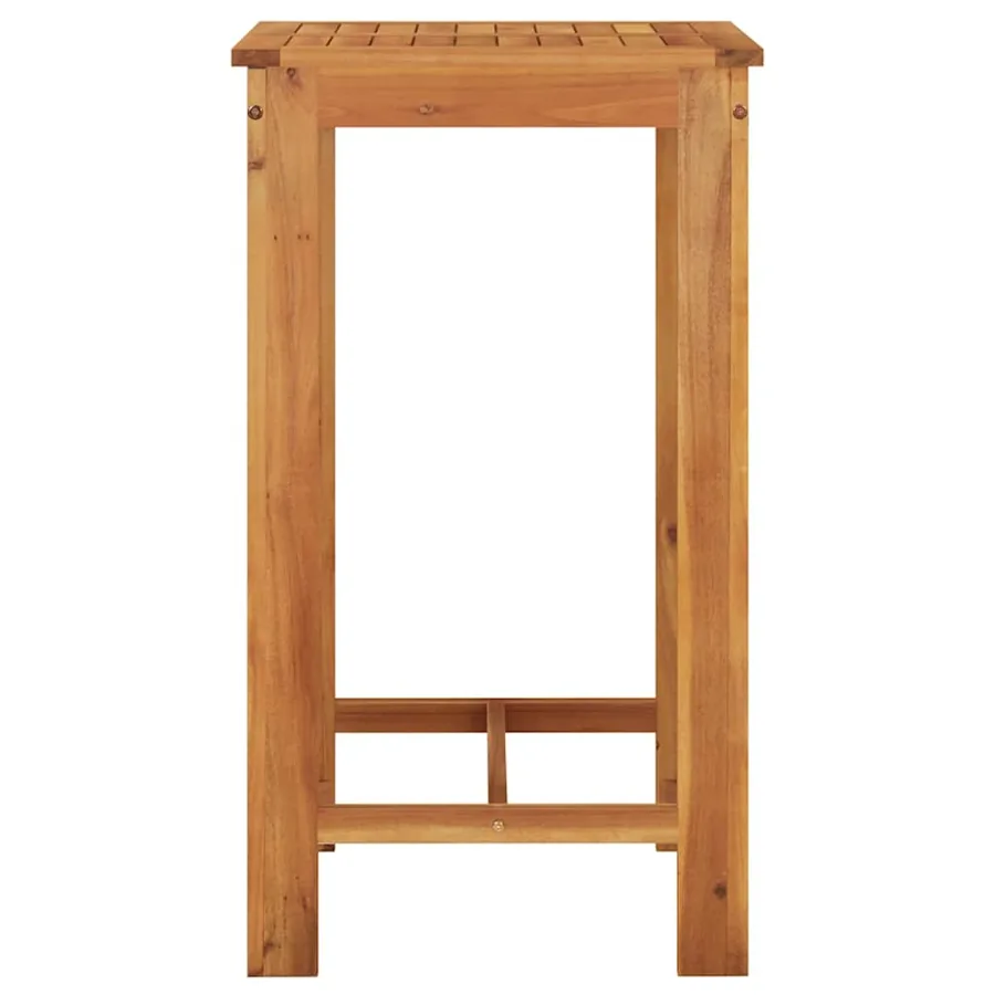 Ensemble de bar de jardin 3 pcs noir bois massif acacia rotin - 7
