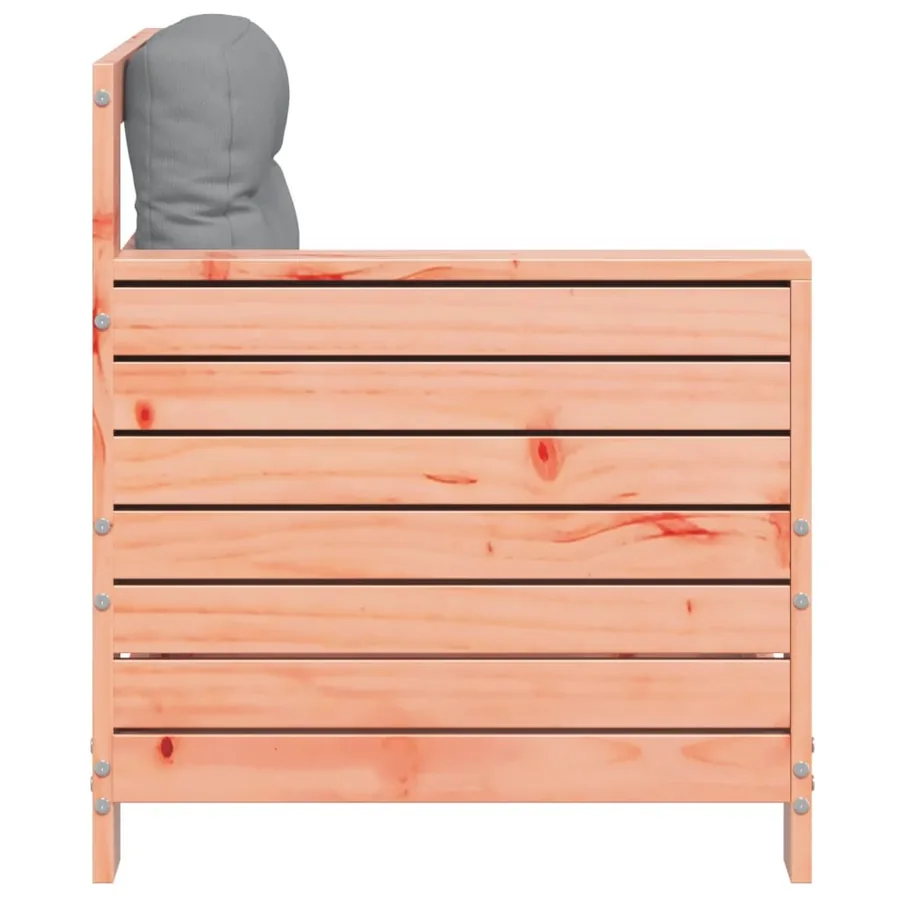Canapé de jardin accoudoir avec coussin bois massif douglas - 5