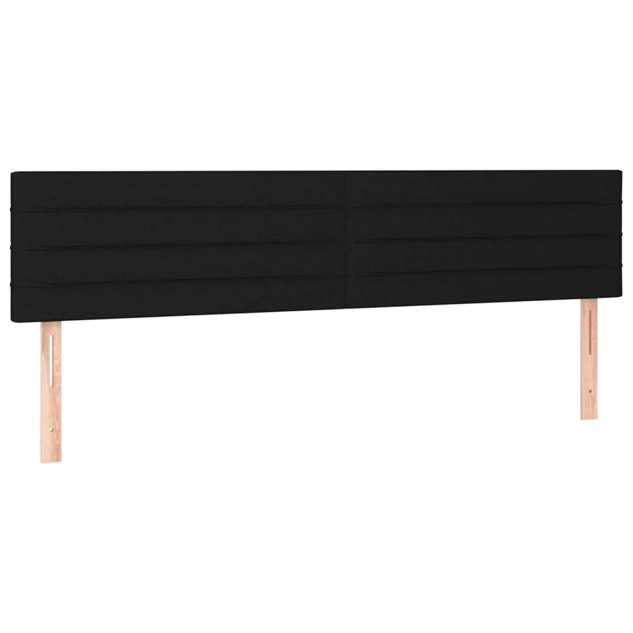 Tête de lit à LED Noir 180x5x78/88 cm Tissu - 4