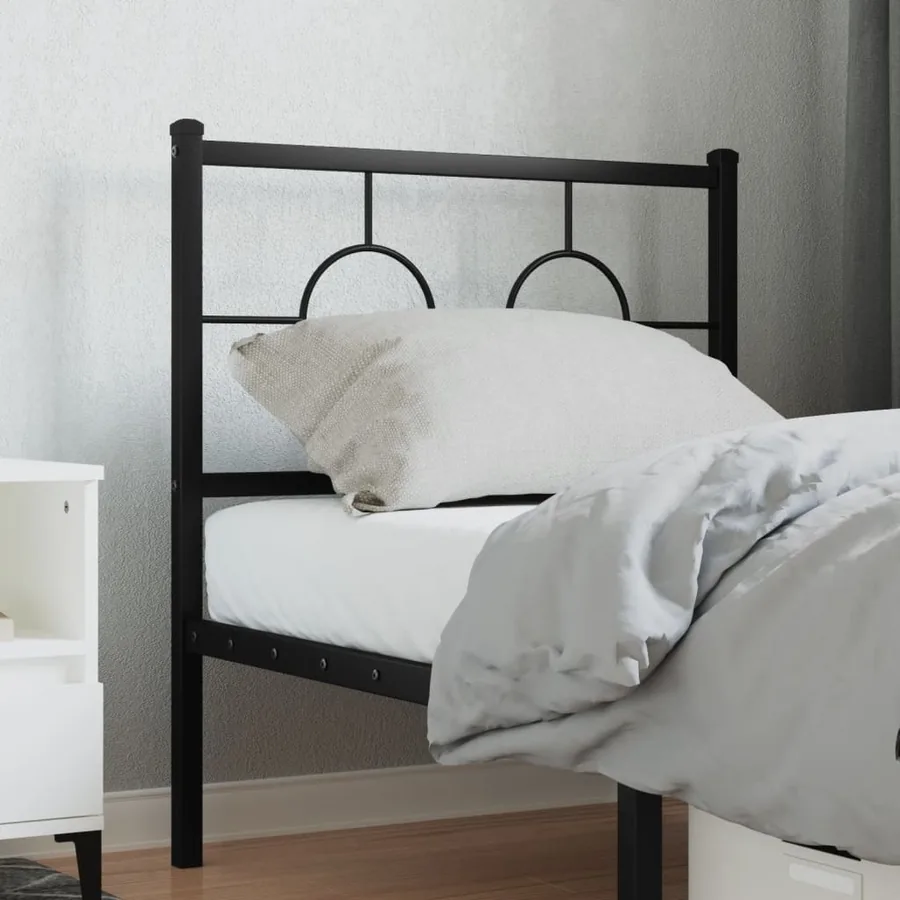 Tête de lit de remplacement métal noir 75 cm