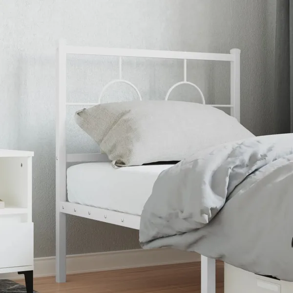 Tête de lit de remplacement métal blanc 75 cm
