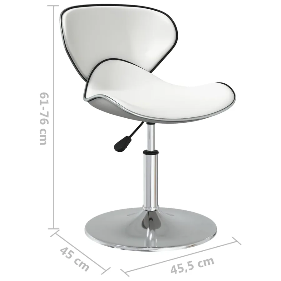 Chaises à manger lot de 4 blanc similicuir - 9