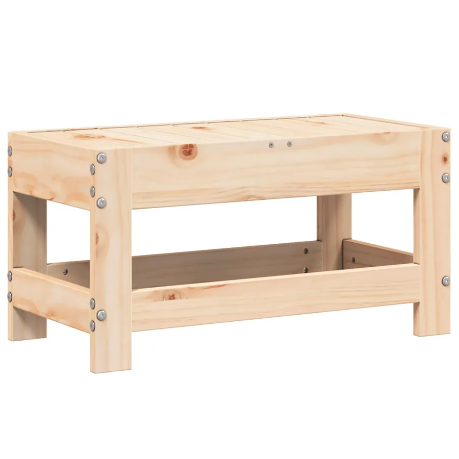Repose-pied de jardin 62x30x32 cm bois de pin massif - 2