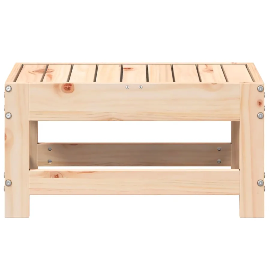 Repose-pied de jardin 62x30x32 cm bois de pin massif - 4