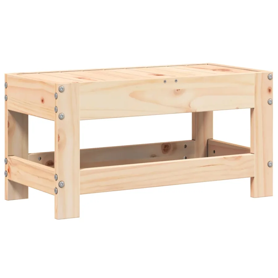 Repose-pied de jardin 62x30x32 cm bois de pin massif - 6