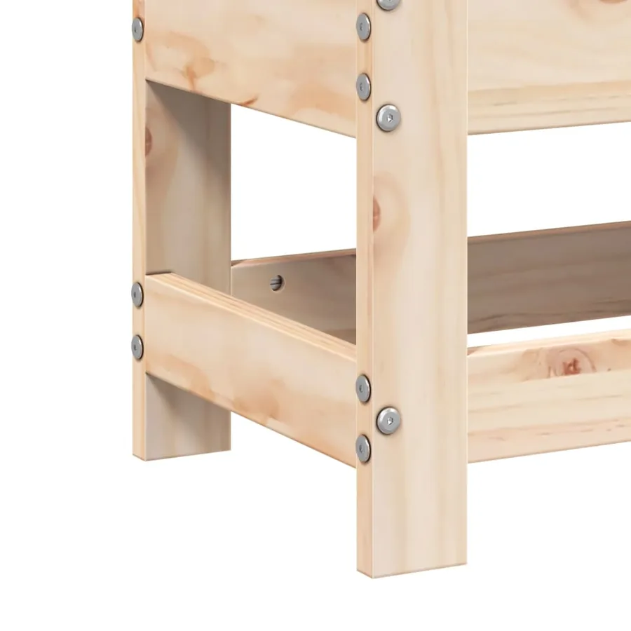 Repose-pied de jardin 62x30x32 cm bois de pin massif - 7