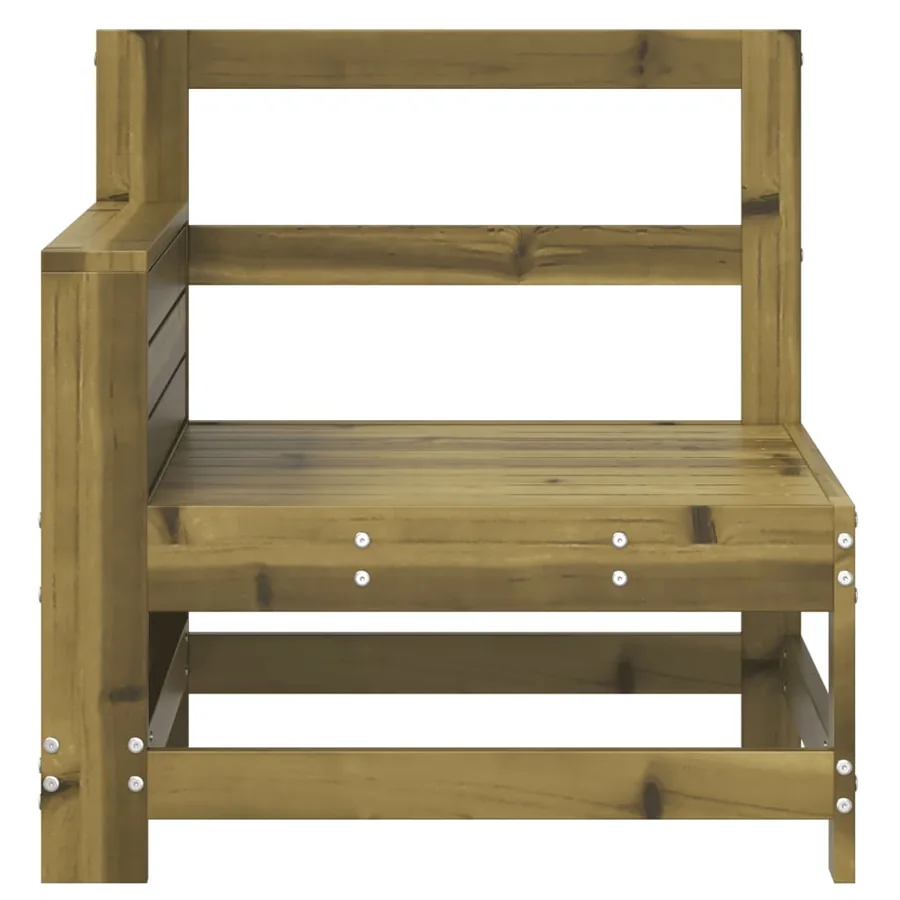 Canapé de jardin accoudoir 69x62x70,5 cm bois de pin imprégné - 4
