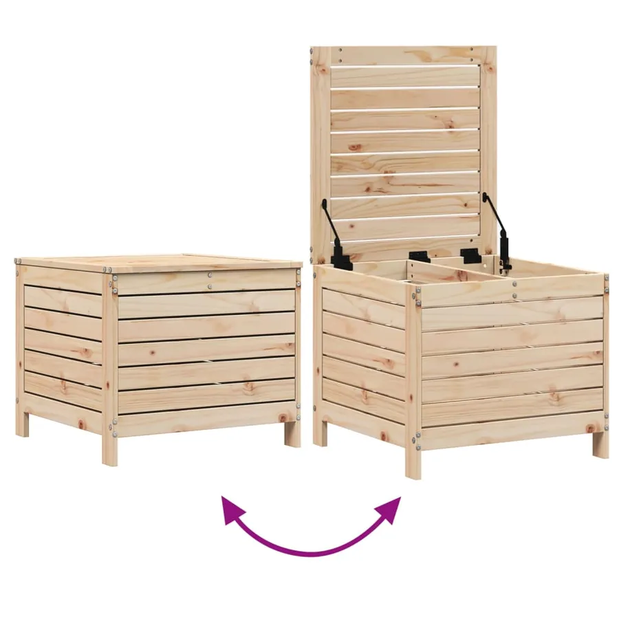 Salon de jardin 5 pcs bois de pin massif - 9