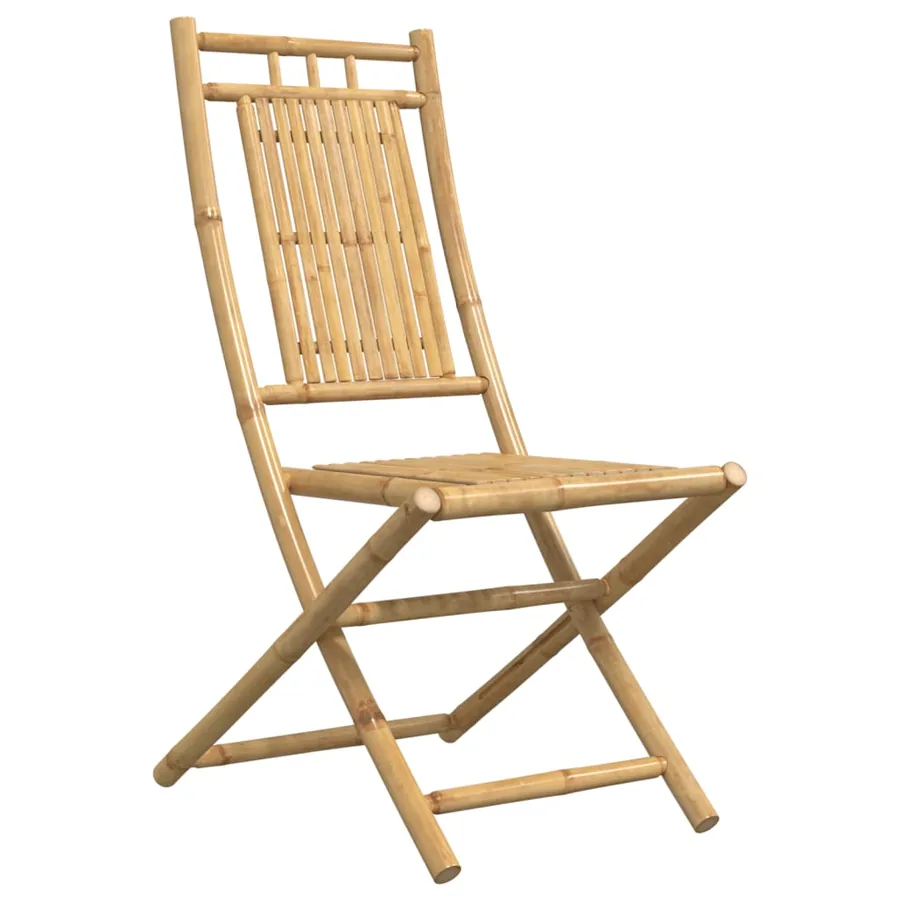 Chaises pliables de jardin lot de 2 46x66x99 cm bambou - 4