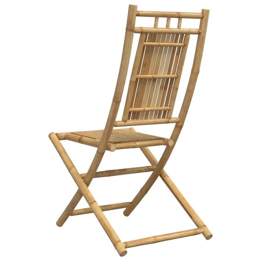 Chaises pliables de jardin lot de 2 46x66x99 cm bambou - 7