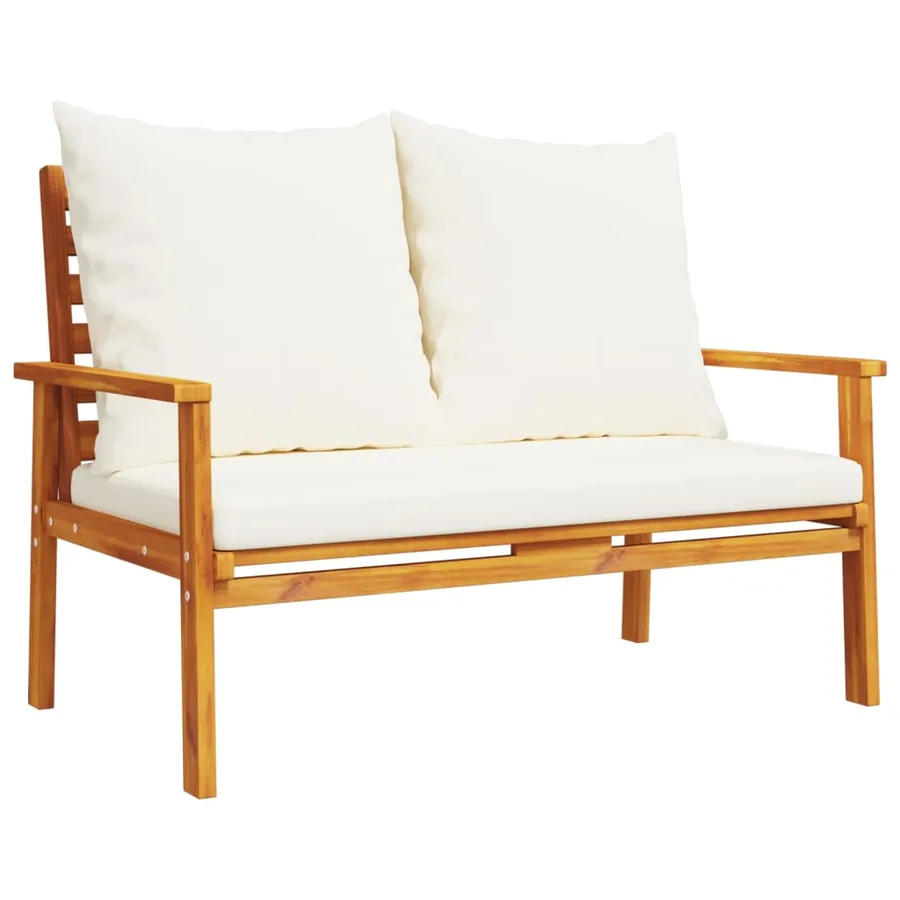 Ensemble de jardin avec coussin bois massif acacia - 3