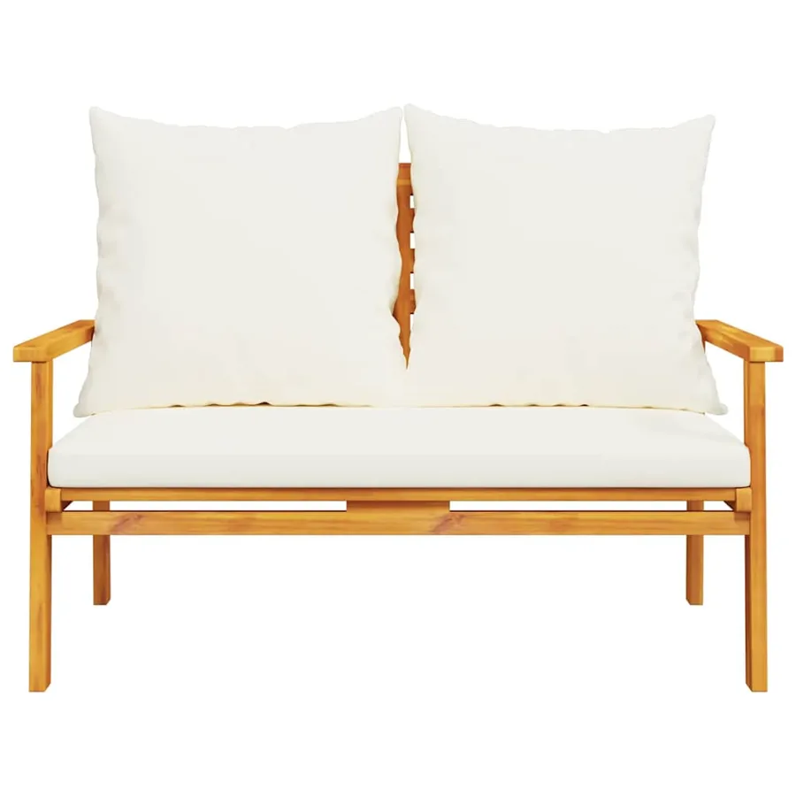 Ensemble de jardin avec coussin bois massif acacia - 4