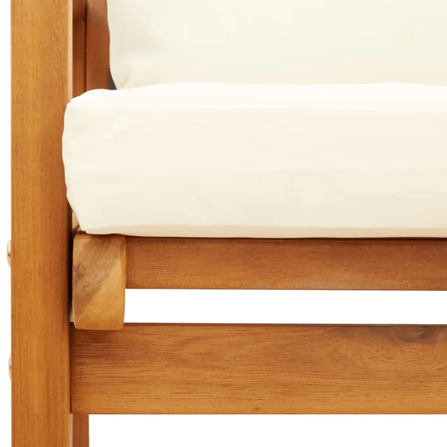 Ensemble de jardin avec coussin bois massif acacia - 5