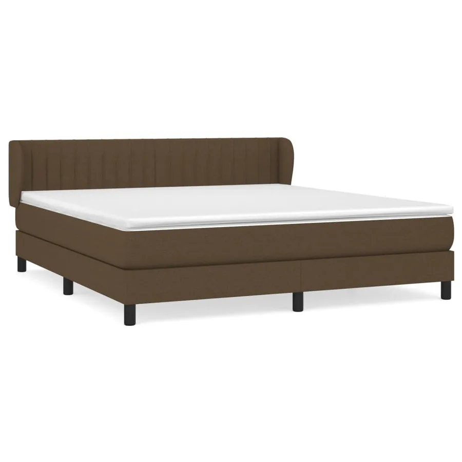 Sommier à lattes de lit avec matelas Marron foncé 160x200 cm - 2