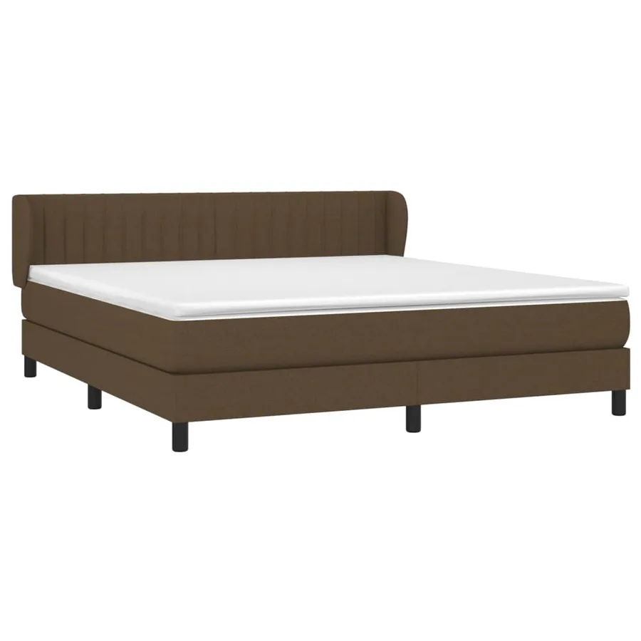 Sommier à lattes de lit avec matelas Marron foncé 160x200 cm - 3