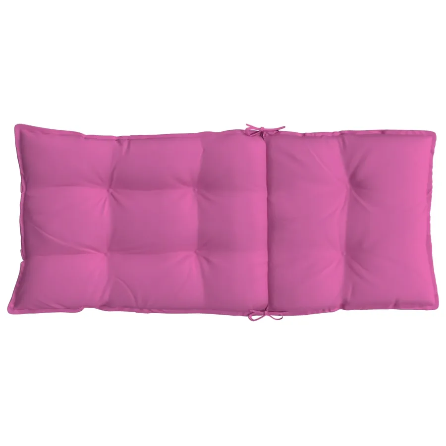 Coussins de chaise à dossier haut lot de 4 rose tissu oxford - 7