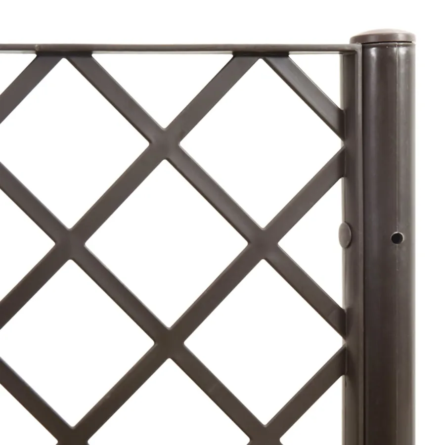 Jardinière avec treillis marron 80x40x142 cm PP - 7