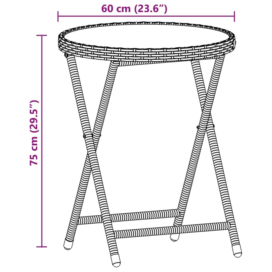 Ensemble de bistro avec coussins 3pcs noir résine tressée verre - 9