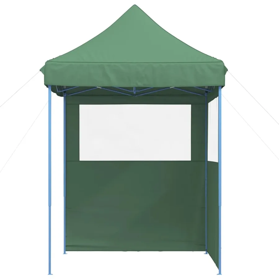 Tente de réception pliable escamotable 2 parois latérales vert - 3