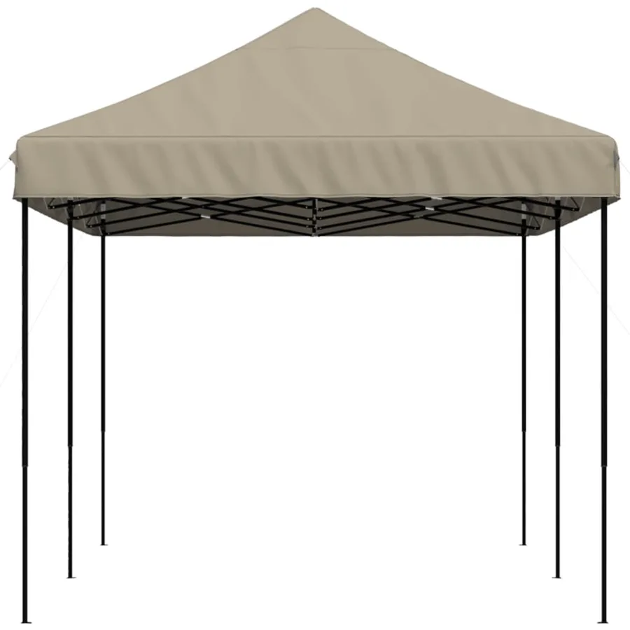 Tente de réception pliable escamotable taupe 580x292x315 cm - 5