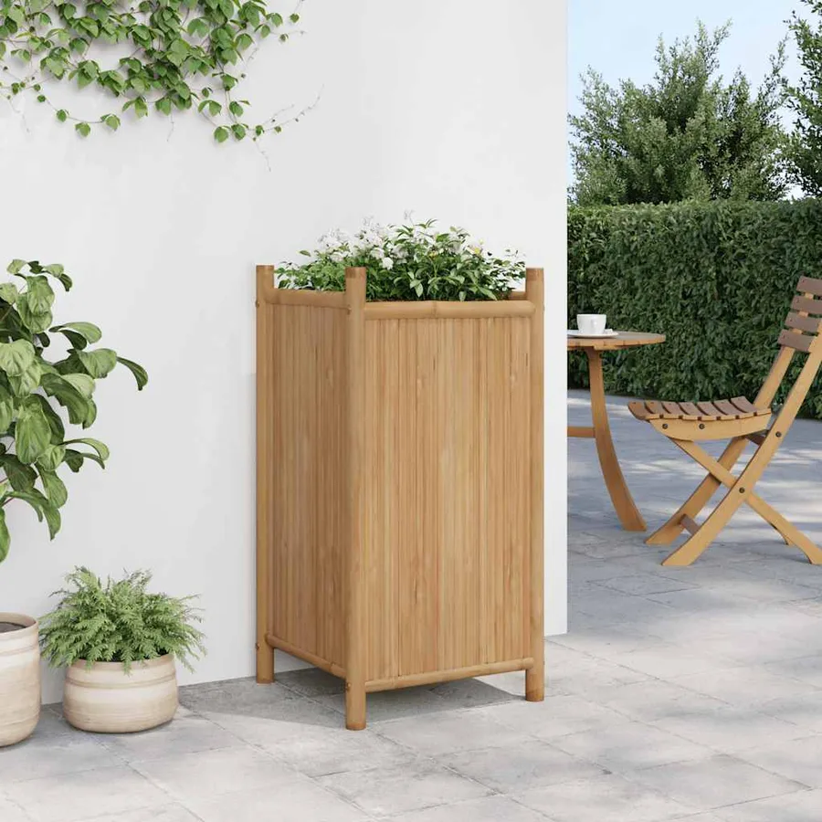 Jardinière 40x40x80 cm bambou - 3