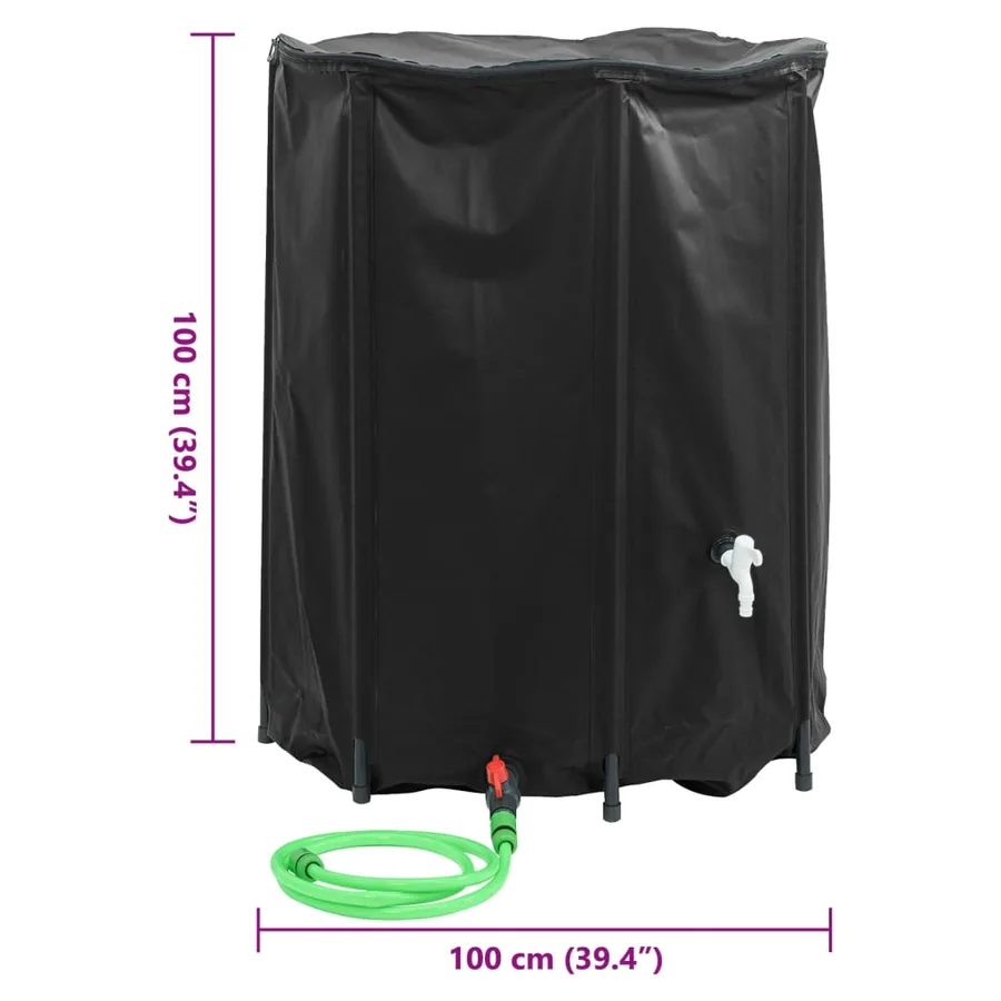 Réservoir d'eau avec robinet pliable 750 L PVC - 10