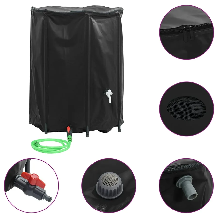 Réservoir d'eau avec robinet pliable 750 L PVC - 2