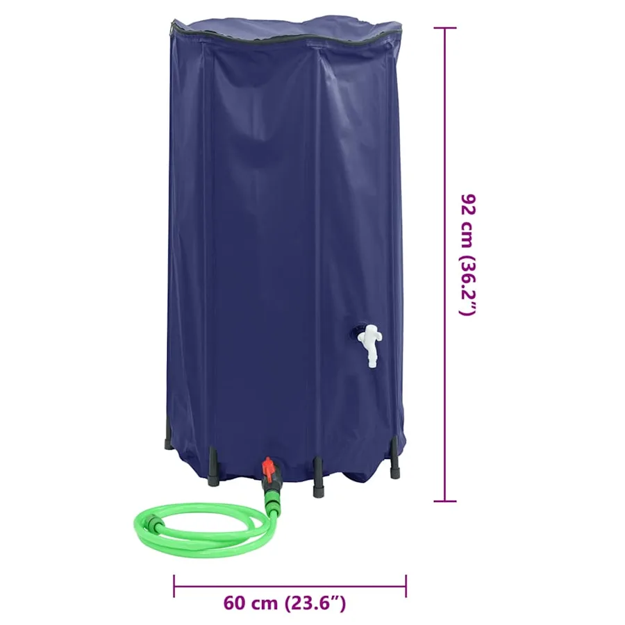 Réservoir d'eau avec robinet pliable 250 L PVC - 10