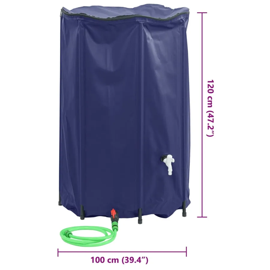 Réservoir d'eau avec robinet pliable 1000 L PVC - 10