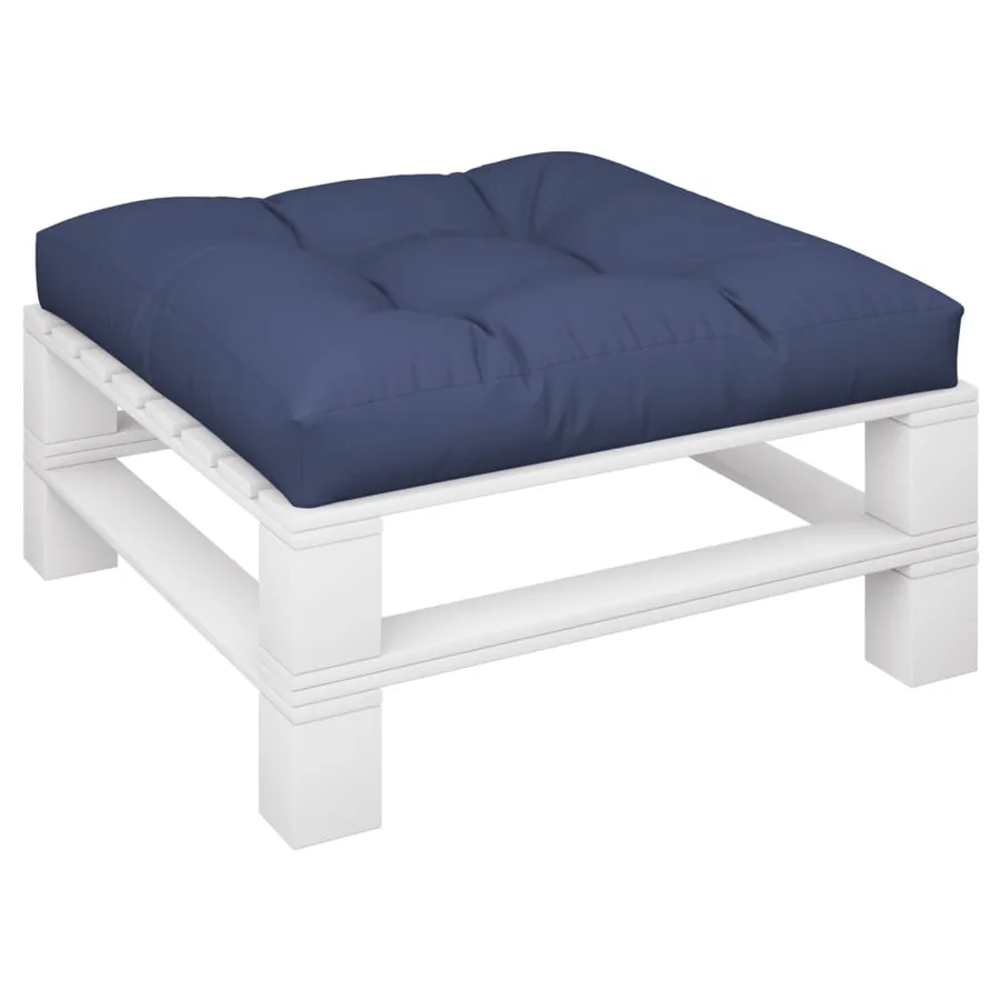 Coussin de palette bleu marine 80x80x12 cm tissu - 3