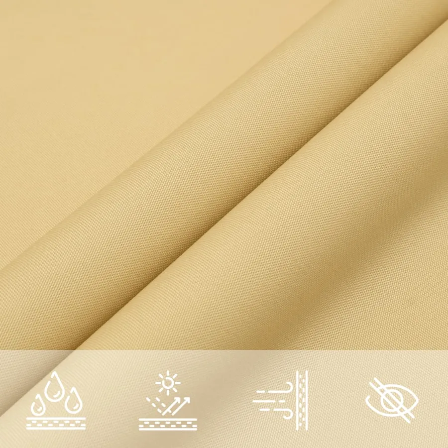 Voile d'ombrage sable 4x4 m 100 % polyester oxford - 8