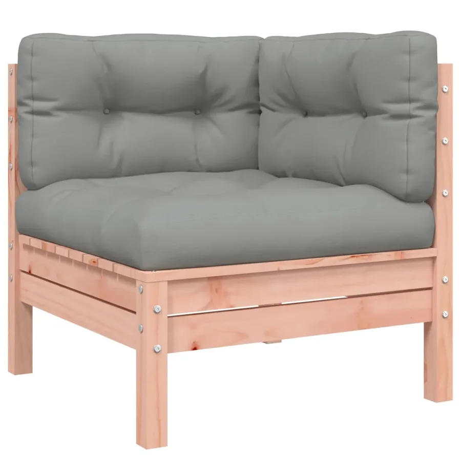Salon de jardin 6 pcs et coussins bois massif sapin de douglas - 4