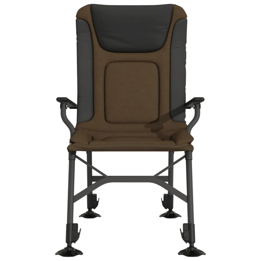 Chaise de pêche avec accoudoir pliable taupe - 3