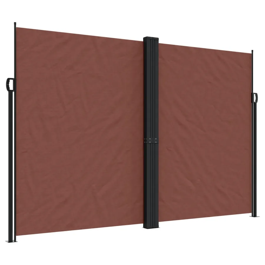 Auvent latéral rétractable marron 220x1000 cm - 2