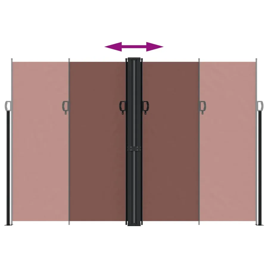 Auvent latéral rétractable marron 220x1000 cm - 5