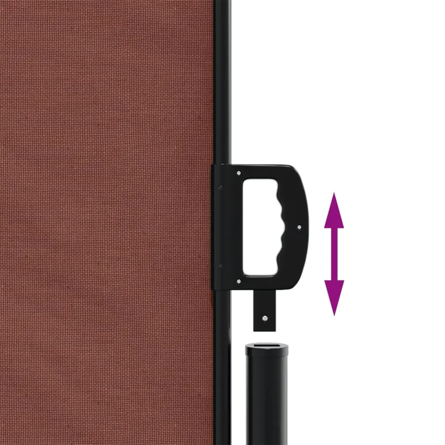 Auvent latéral rétractable marron 220x1000 cm - 6