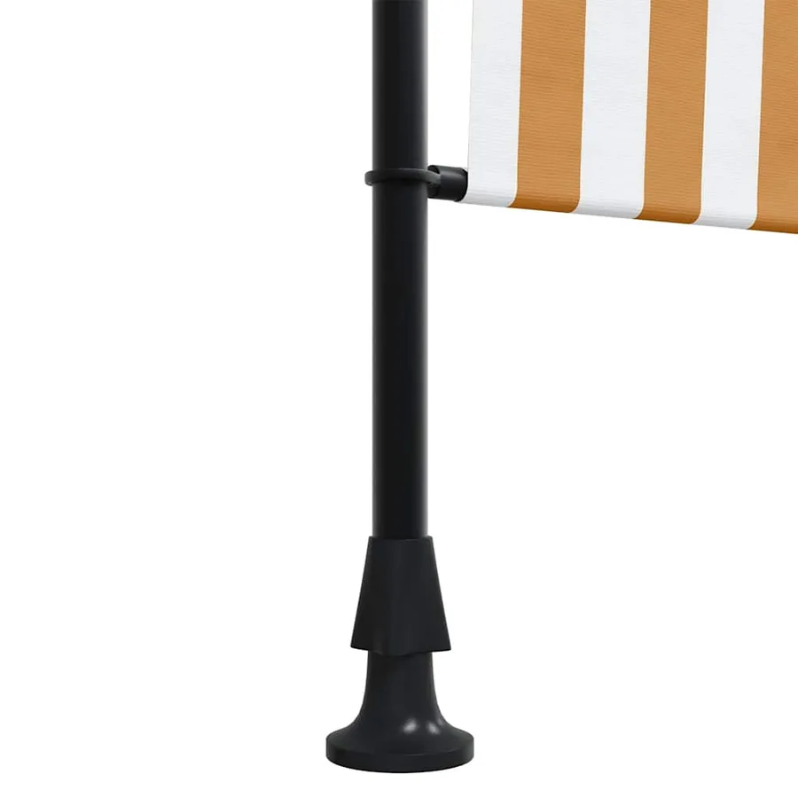 Store roulant d'extérieur orange et blanc 200x270cm tissu acier - 8