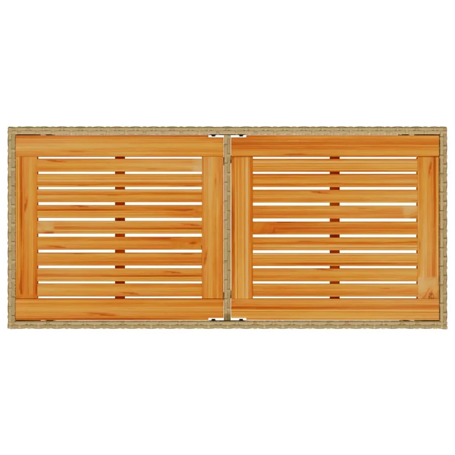 Table de jardin avec dessus en bois d'acacia beige 115x54x74 cm - 7