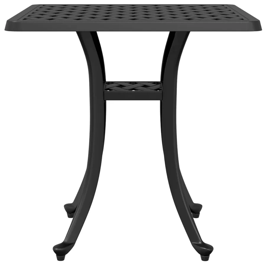 Table de jardin noir 53x53x53 cm aluminium coulé - 5