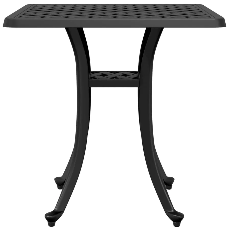 Table de jardin noir 53x53x53 cm aluminium coulé - 6