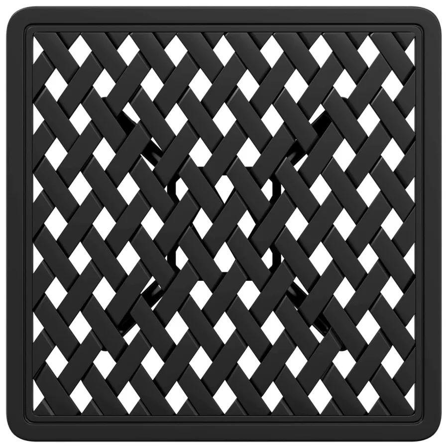 Table de jardin noir 53x53x53 cm aluminium coulé - 8