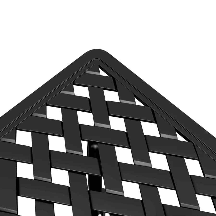 Table de jardin noir 53x53x53 cm aluminium coulé - 9
