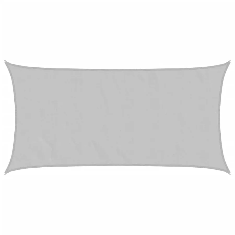 Voile d'ombrage gris clair 3,5x2 m 100% polyester oxford - 2