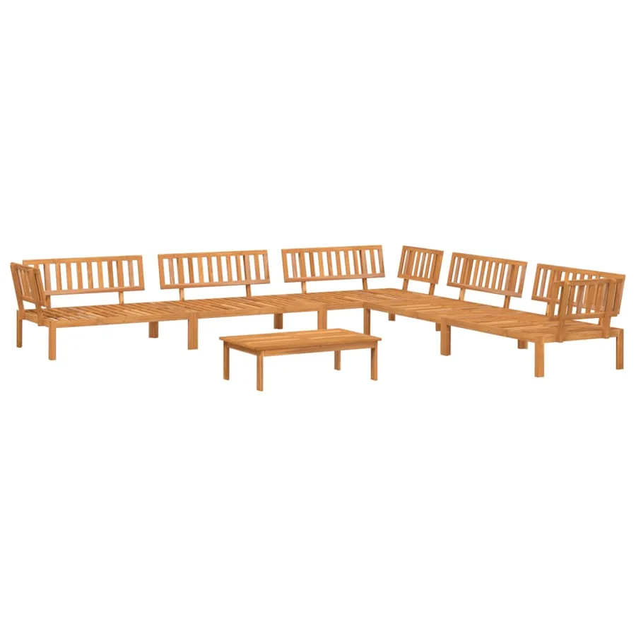 Salon palette de jardin 6 pcs bois d'acacia massif - 2