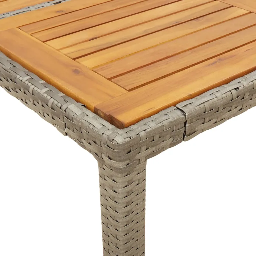 Ensemble à manger de jardin et coussins 3 pcs gris rotin acacia - 6