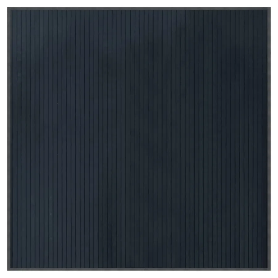 Tapis carré gris 100x100 cm bambou - 2