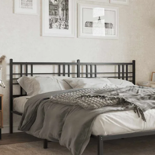 Tête de lit de remplacement métal noir 200 cm