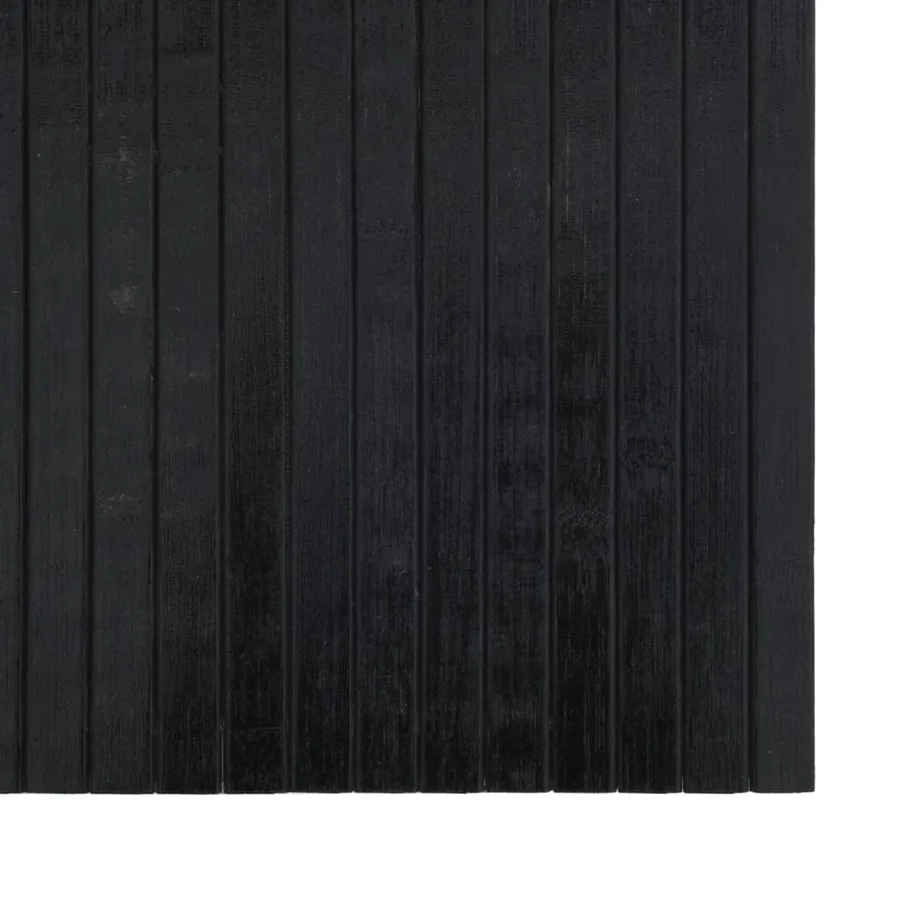 Tapis rectangulaire noir 60x300 cm bambou - 6