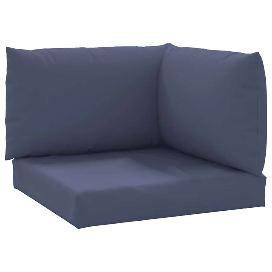 Coussins de palette lot de 3 bleu marine tissu oxford - 2